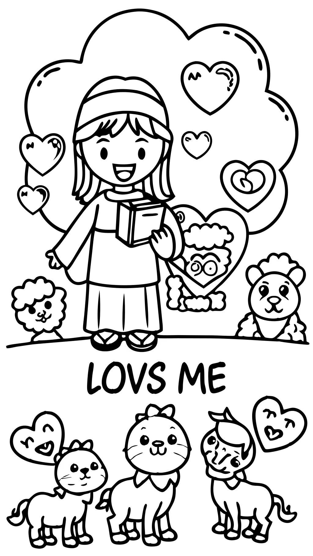 coloring pages for jesus loves me